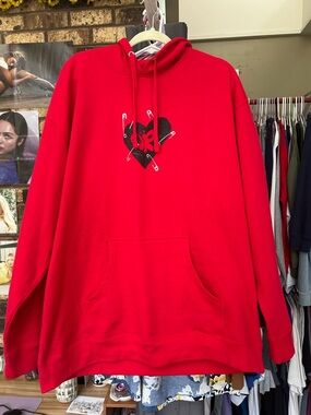 Red Graphic Heart Hoodie - Olivia Rodrigo bad idea, right?